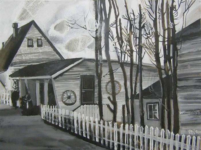 Вадсё. Дом на Ниборгвейн. 2011. б., смеш. техника. 38х58