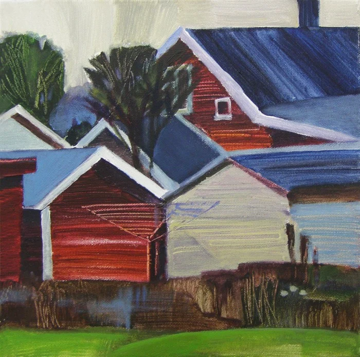 Норвежский мотив. 2010. х., акрил. 30х30