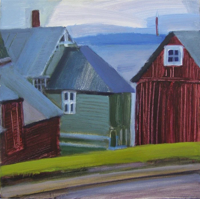 Норвежский мотив 2. 2010. Х., акрил. 30х30