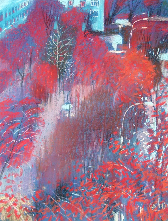 Рябиновый октябрь - 2. 2014. б., пастель 65х50