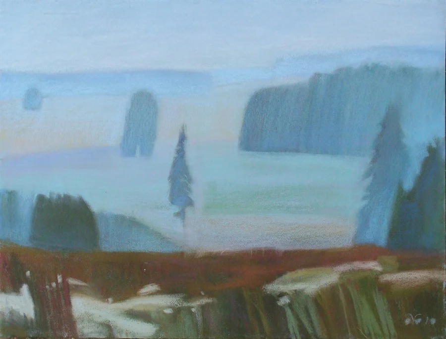 Дымка. 2010. б., пастель. 55х65