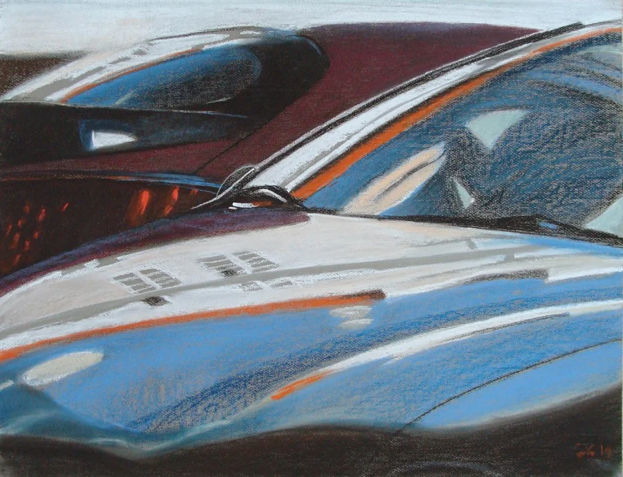 "Парковка". 2014. т.б., пастель. 50х65