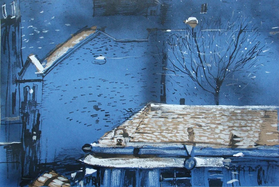 лист 4. 2013. т.б., белила, акрил. спрей, тушь, ассамбляж, 30х40.